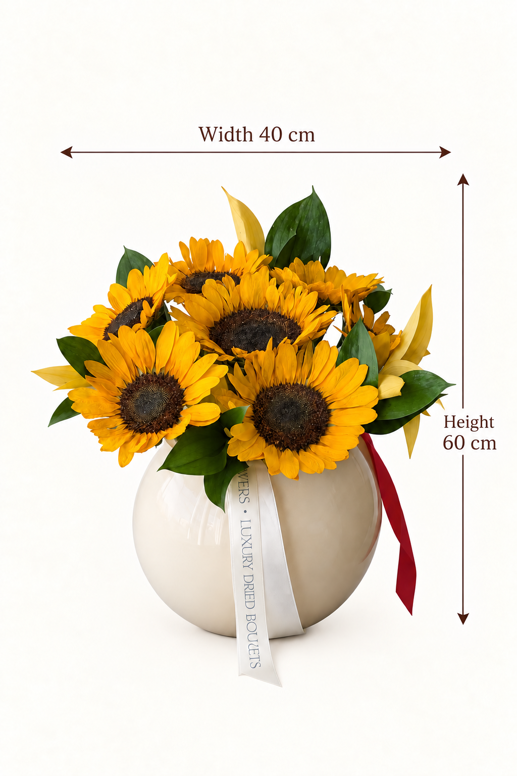 English size guide. Width 40 cm. Height. 60 cm